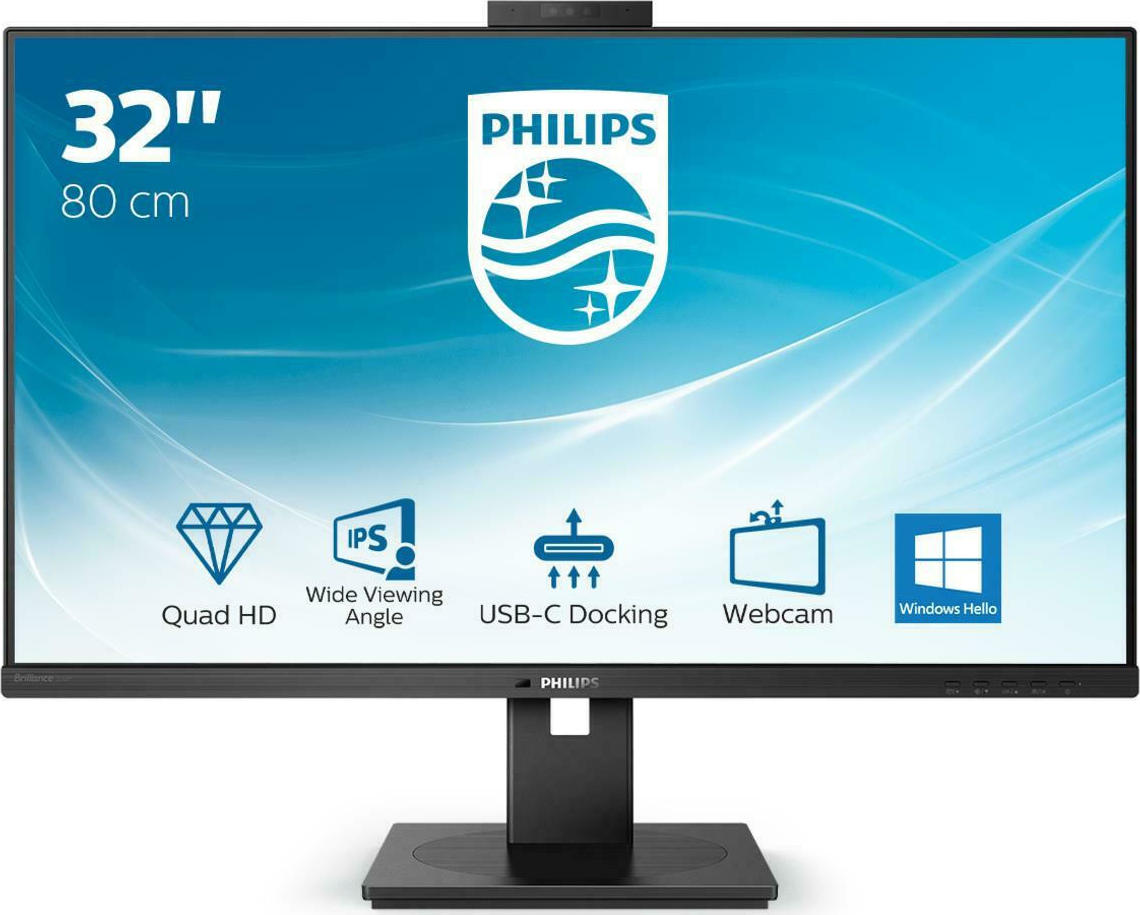 Philips P Line 326P1H IPS Monitor 31.5 QHD 2560x1440 με Χρόνο Απόκρισης 4ms GTG