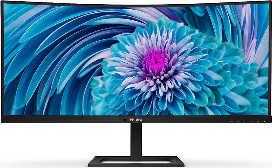 Philips E line 346E2CUAE Ultrawide VA Curved Monitor 34 QHD 3440x1440 με Χρόνο Απόκρισης 4ms GTG