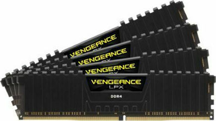 Corsair Vengeance LPX DDR4 64GB RAM με 4x16GB Modules και Ταχύτητα 3200 για Desktop Κωδικός CMK64GX4M4E3200C16