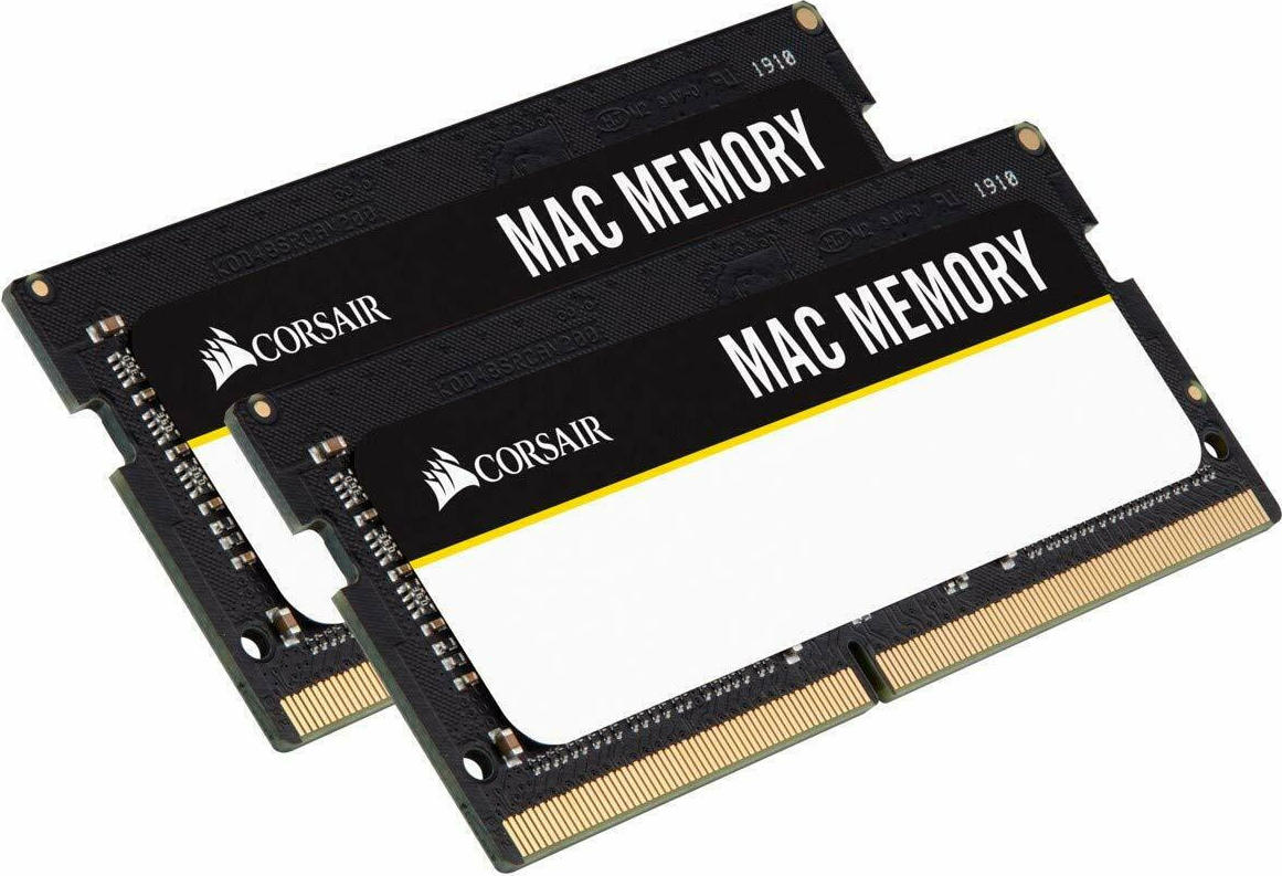 Corsair Mac Memory DDR4 32GB RAM με 2x16GB Modules και Ταχύτητα 2666 για Laptop Κωδικός CMSA32GX4M2A2666C18