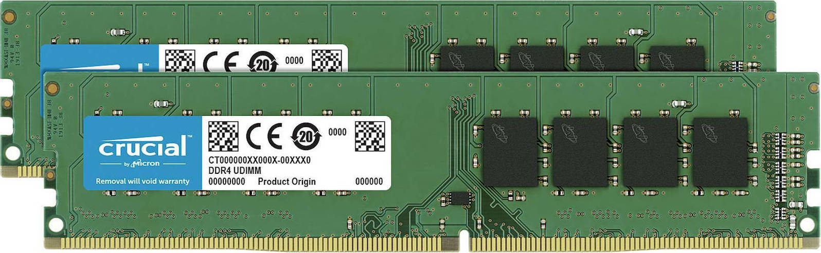 Crucial DDR4 32GB RAM με 2x16GB Modules και Ταχύτητα 3200 για Desktop Κωδικός CT2K16G4DFRA32A