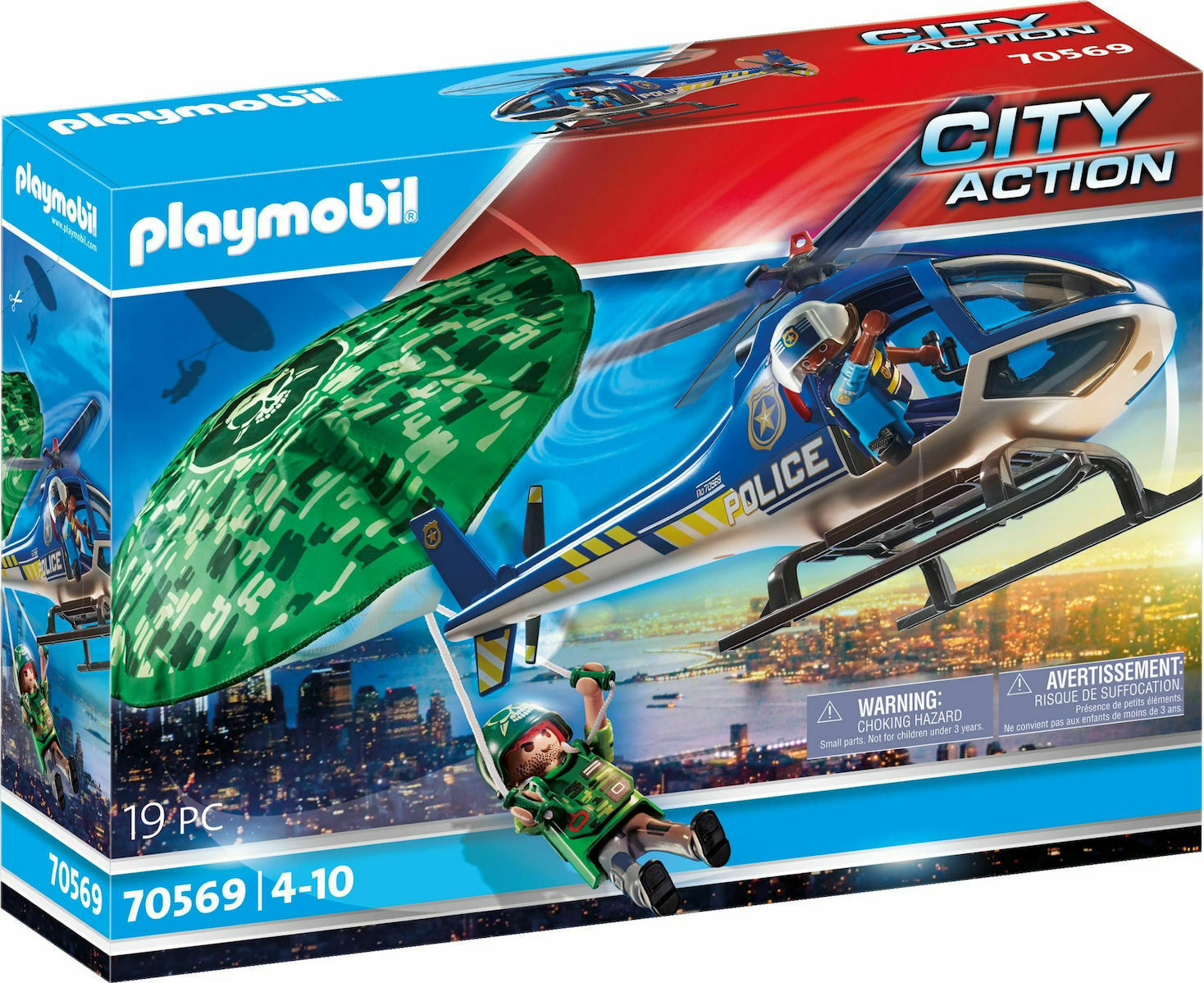 Playmobil City Action Εναέρια Αστυνομική Καταδίωξη για 4-10 ετών