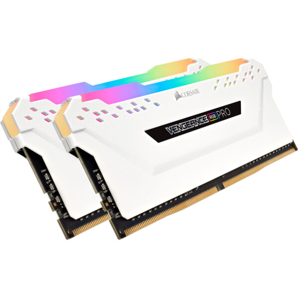 Corsair Vengeance RGB Pro White DDR4 32GB RAM με 2x16GB Modules και Ταχύτητα 3200 για Desktop Κωδικός CMW32GX4M2E3200C16W