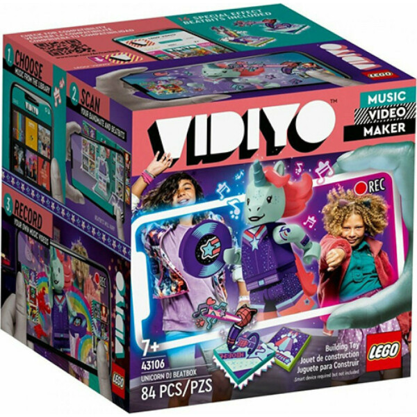 LEGO Vidiyo Unicorn DJ BeatBox για 7 ετών Ετών 84τμχ Κωδικός 43106