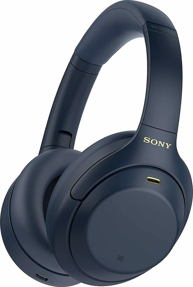 Sony WH-1000XM4 Ασύρματα / Ενσύρματα Over Ear Ακουστικά με 30 ώρες Λειτουργίας Μπλε
