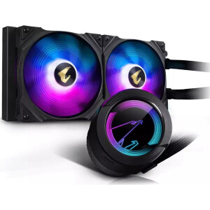 Gigabyte Aorus Waterforce 280 Υδρόψυξη Επεξεργαστή Διπλού Ανεμιστήρα 140mm για Socket AM4/AM5/1200/115x με ARGB Φωτισμό