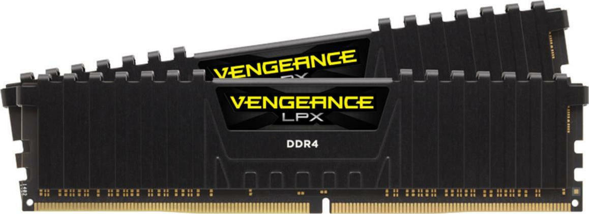 Corsair Vengeance LPX DDR4 16GB RAM με 2x8GB Modules και Ταχύτητα 2666 για Desktop Κωδικός CMK16GX4M2A2666C16