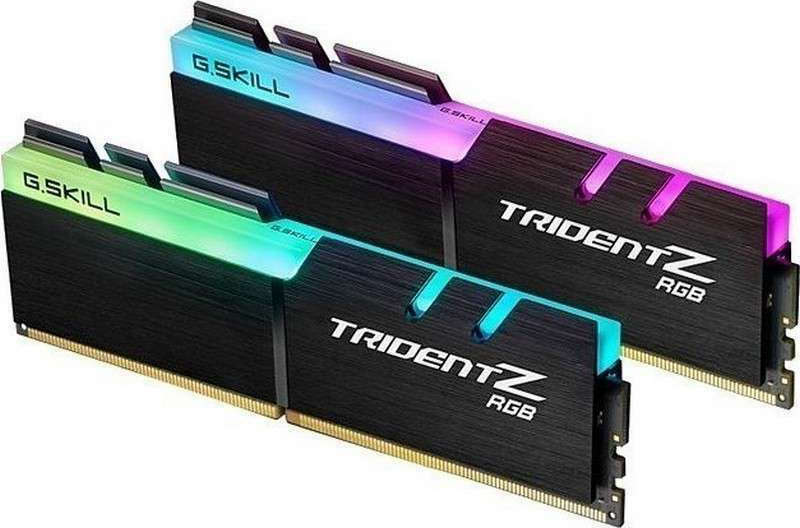 G.Skill Trident Z RGB DDR4 32GB RAM με 2x16GB Modules και Ταχύτητα 3600 για Desktop Κωδικός F4-3600C18D-32GTZR