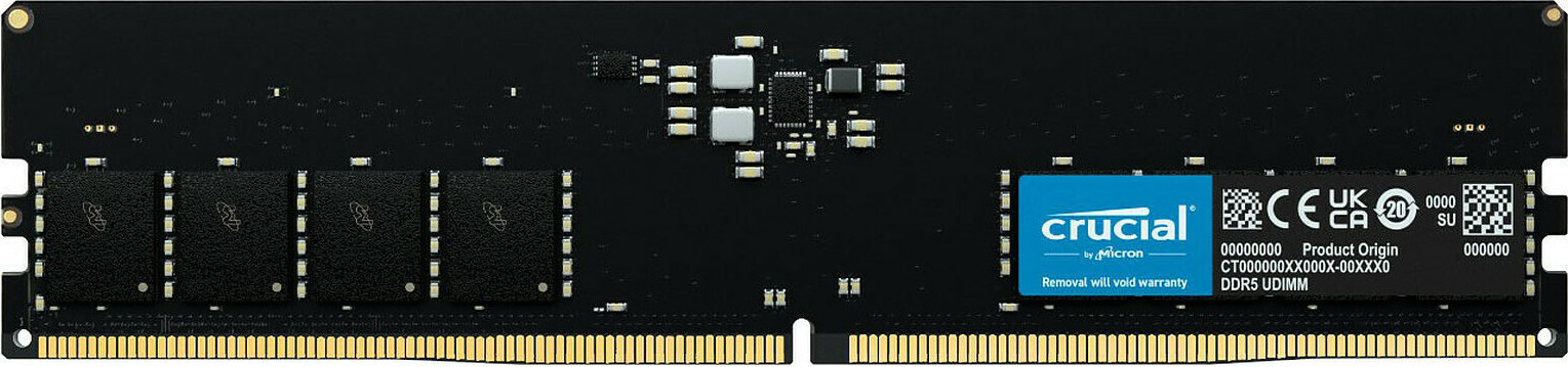 Crucial DDR5 με Module 1x8GB και Ταχύτητα 4800 για Desktop Κωδικός CT8G48C40U5