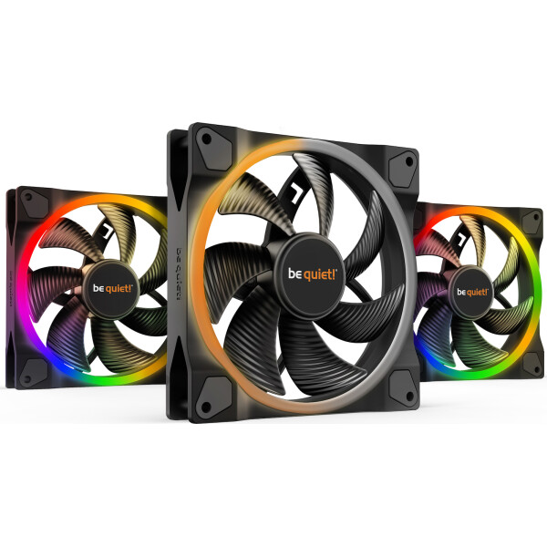 Be Quiet Light Wings Case Fan 140mm με ARGB Φωτισμό και Σύνδεση 4-Pin PWM 3τμχ