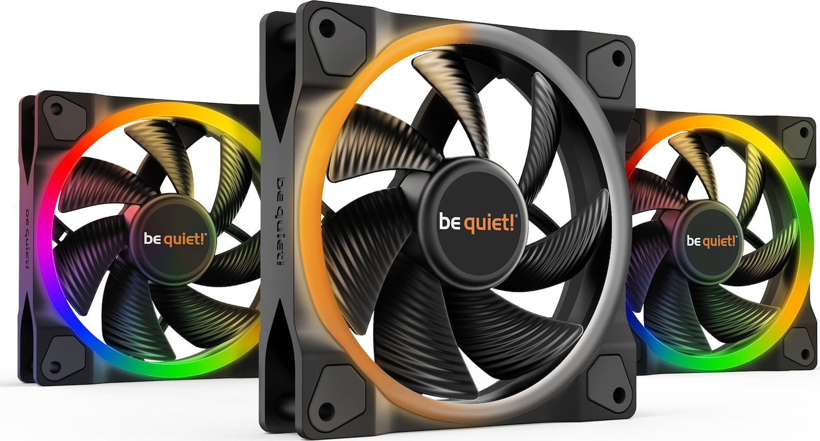 Be Quiet Light Wings Case Fan 120mm με ARGB Φωτισμό και Σύνδεση 4-Pin PWM 3τμχ