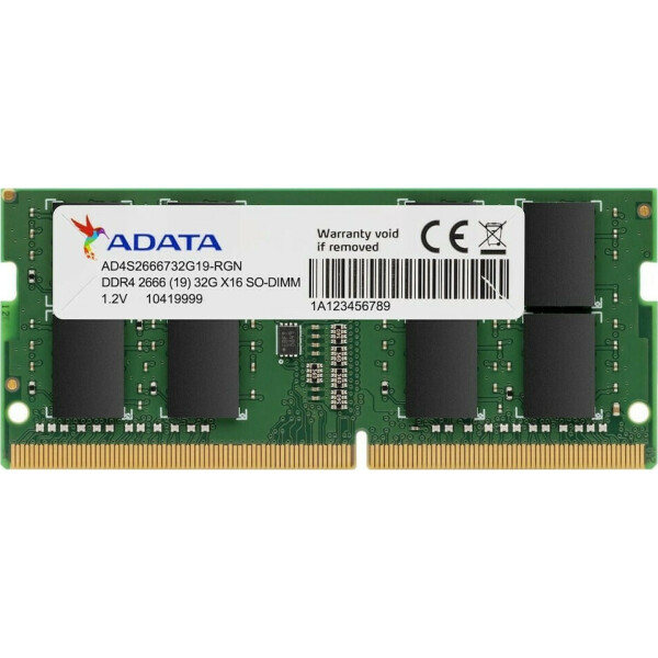 Adata Premier DDR4 με Module 1x32GB και Ταχύτητα 3200 για Laptop Κωδικός AD4S320032G22-SGN