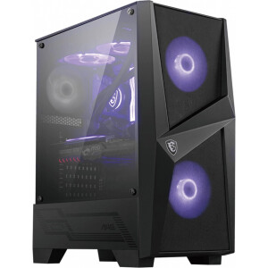 MSI MAG Forge 100M Gaming Midi Tower Κουτί Υπολογιστή με Πλαϊνό Παράθυρο και RGB Φωτισμό Μαύρο