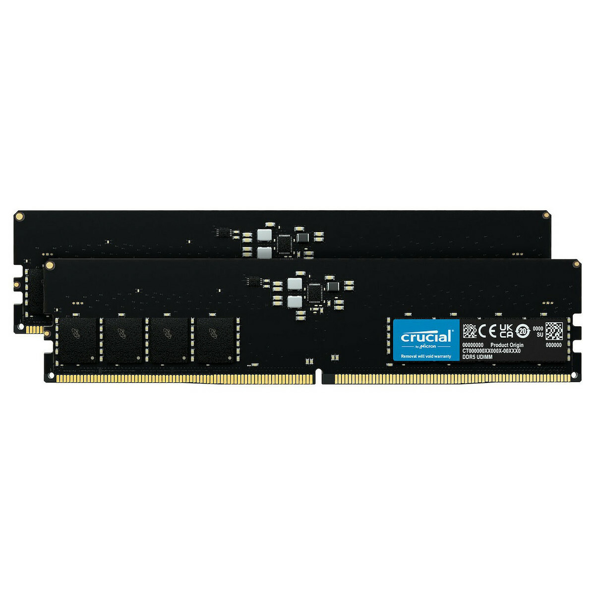Crucial DDR5 64GB RAM με 2x32GB Modules και Ταχύτητα 4800 για Desktop Κωδικός CT2K32G48C40U5