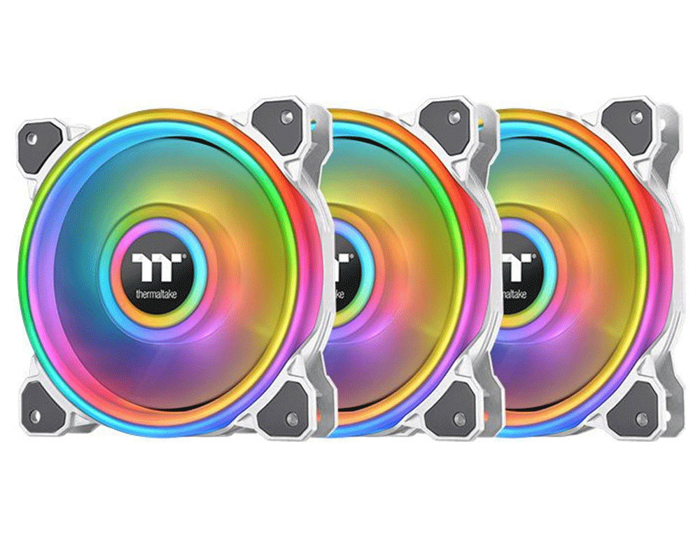 Thermaltake Riing Quad 12 RGB Radiator Fan TT Premium Case Fan 120mm με Σύνδεση 4-Pin PWM 3τμχ Γκρι