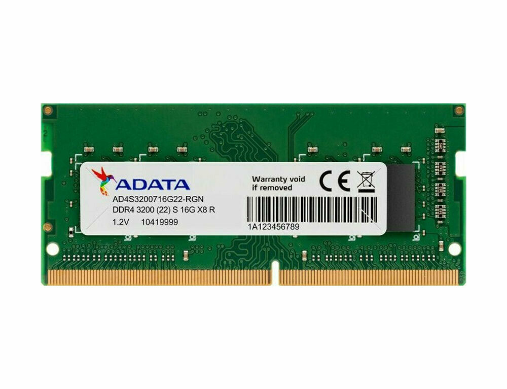 Adata Premier DDR4 με Module 1x16GB και Ταχύτητα 3200 για Laptop Κωδικός AD4S320016G22-SGN