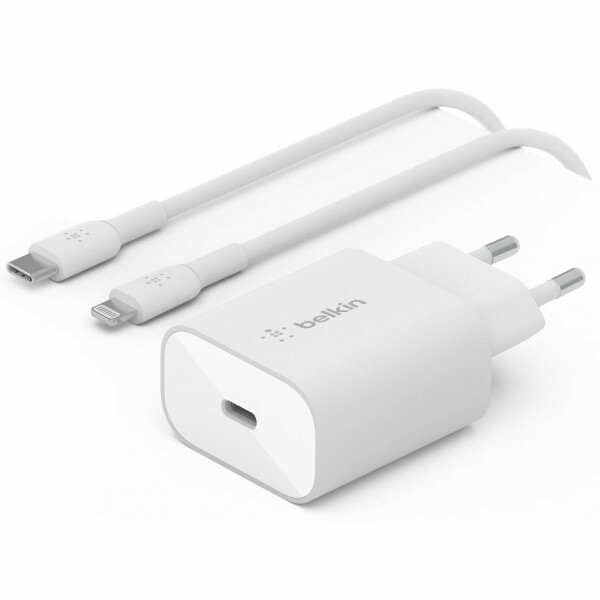 Belkin Φορτιστής με Θύρα USB-C και Καλώδιο Lightning 25W Power Delivery Λευκός WCA004VF1MWH-B5