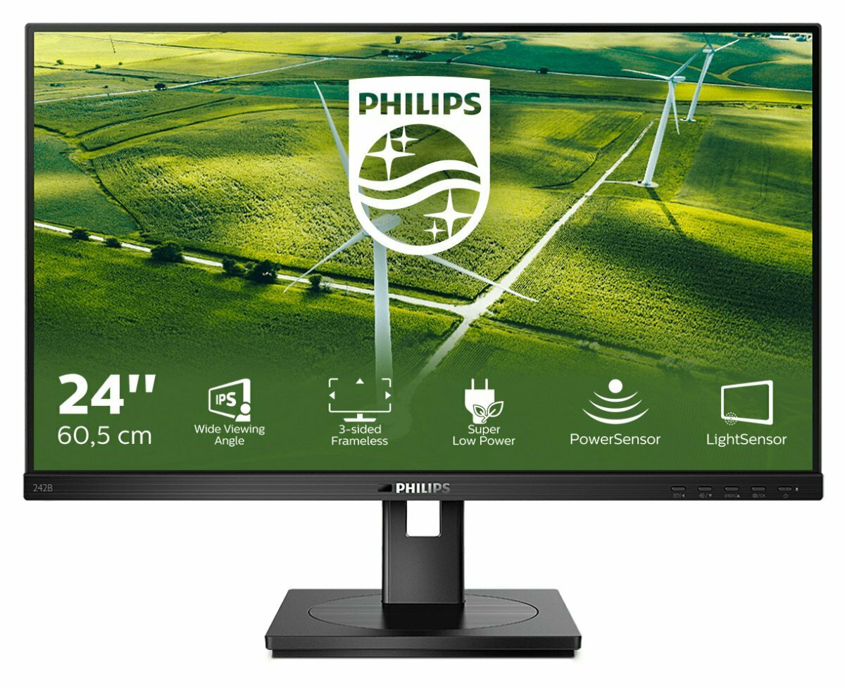Philips B Line 242B1G IPS Monitor 23.8 FHD 1920x1080 με Χρόνο Απόκρισης 4ms GTG