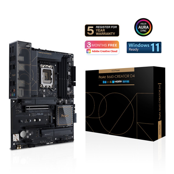 Asus ProArt B660-CREATOR D4 Motherboard ATX με Intel 1700 Socket 90MB19F0-M0EAY0