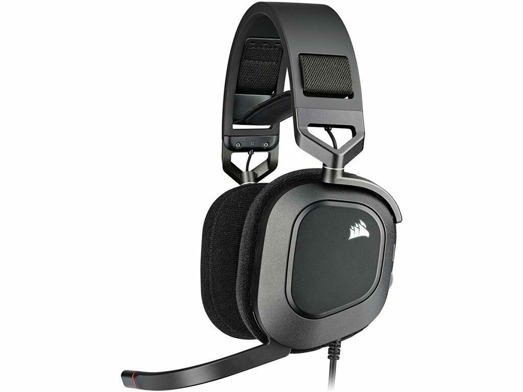 Corsair HS80 RGB Over Ear Gaming Headset με σύνδεση USB Γκρι
