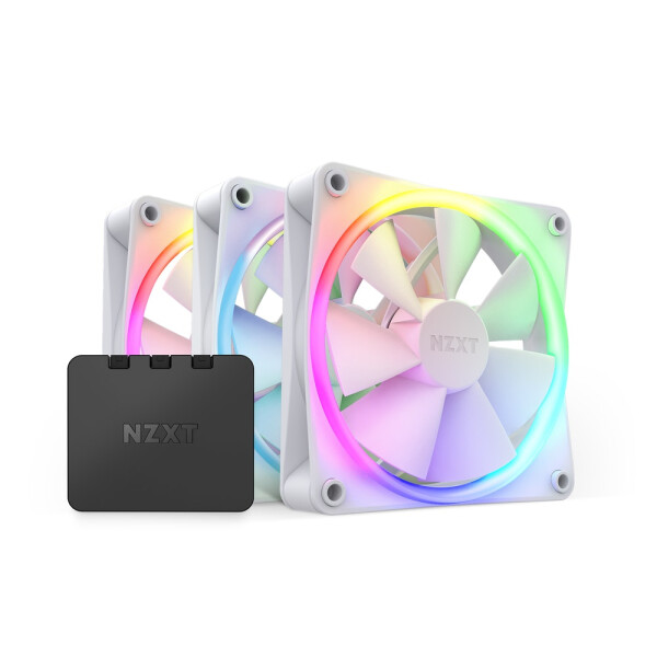 NZXT F120 RGB Case Fan με Σύνδεση 4-Pin PWM 3τμχ Λευκό