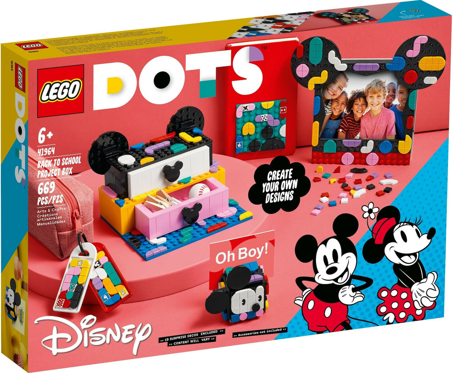 LEGO Dots Mickey Minnie Mouse Back To School Project Box για 6 ετών Ετών Κωδικός 41964