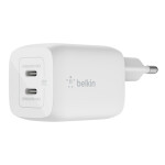 Belkin Φορτιστής Χωρίς Καλώδιο με 2 Θύρες USB-C 65W Power Delivery Λευκός Boost Charge Pro