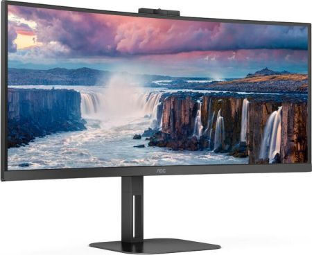 AOC CU34V5CW VA Curved Monitor 34 QHD 3440x1440 με Χρόνο Απόκρισης 4ms GTG