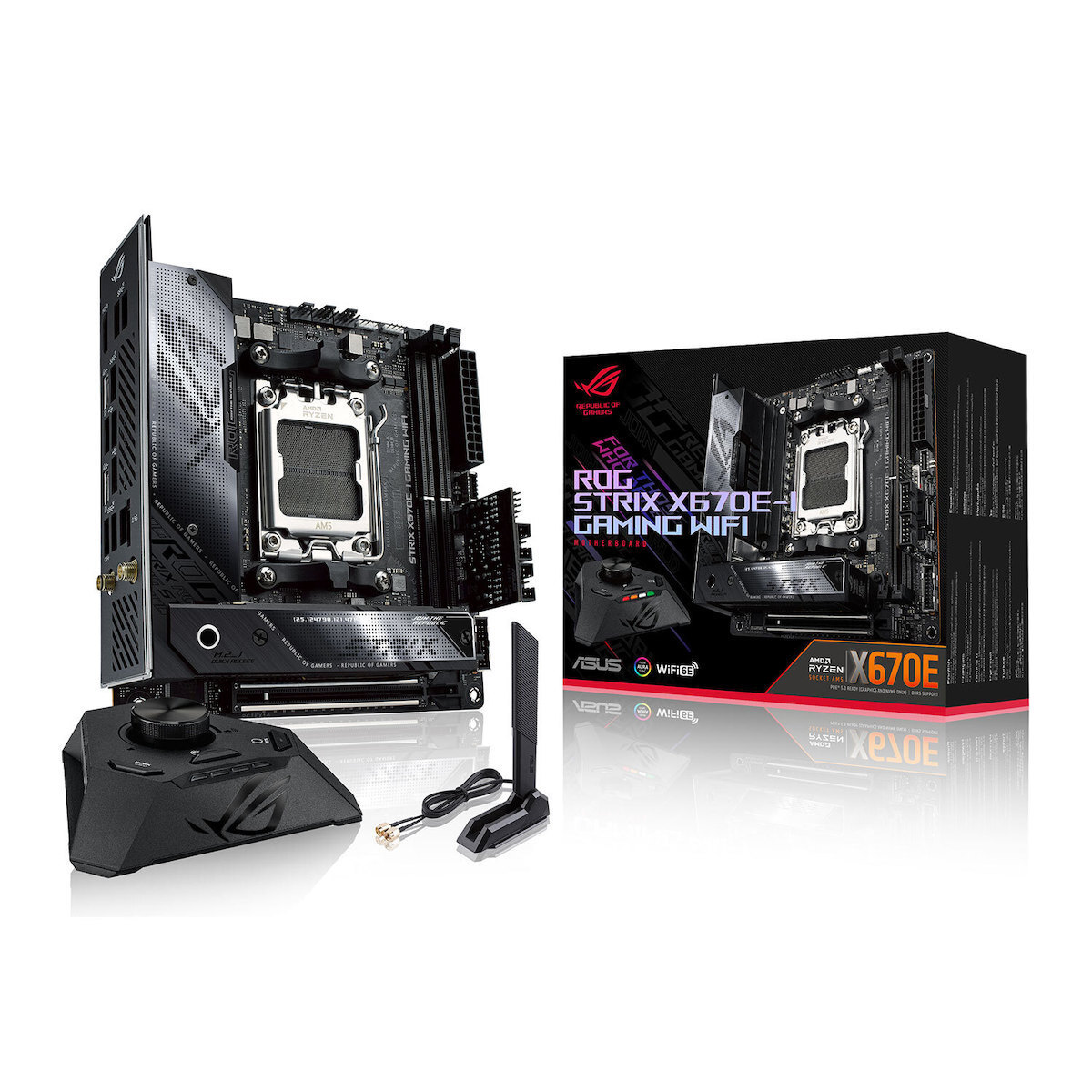 Asus ROG STRIX X670E-I Gaming WIFI Motherboard Mini ITX με AMD AM5 Socket 90MB1B70-M0EAY0