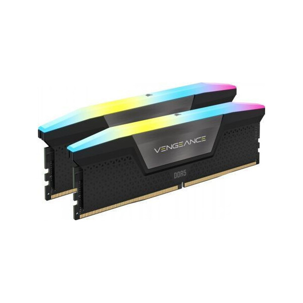 Corsair Vengeance RGB DDR5 32GB RAM με 2x16GB Modules και Ταχύτητα 5600 για Desktop Κωδικός CMH32GX5M2B5600C40K