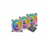 Thermaltake Riing Quad 12 RGB Radiator Fan TT Premium Case Fan 120mm με Σύνδεση 4-Pin PWM 3τμχ Γκρι