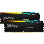 Kingston Fury Beast RGB DDR5 16GB RAM με 2x8GB Modules και Ταχύτητα 5600 για Desktop Κωδικός KF556C36BBEAK2-16