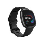 Fitbit Versa 4 Aluminium 41mm Αδιάβροχο Smartwatch με Παλμογράφο Μαύρο
