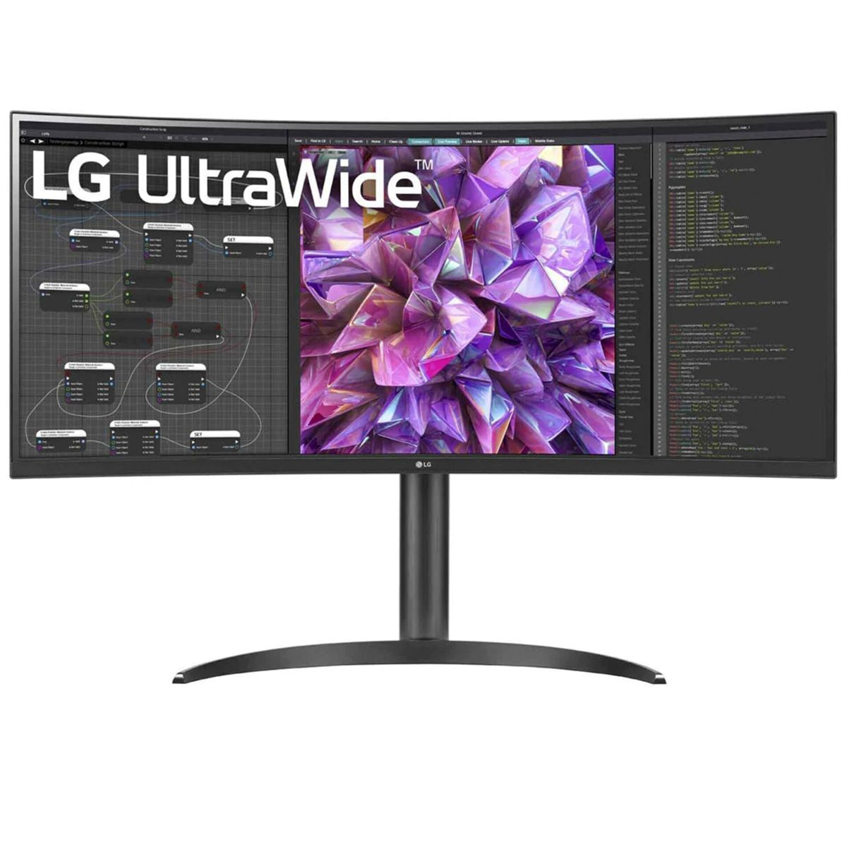 LG 34WQ75X-B Ultrawide IPS HDR Curved Monitor 34 QHD 3440x1440 με Χρόνο Απόκρισης 5ms GTG