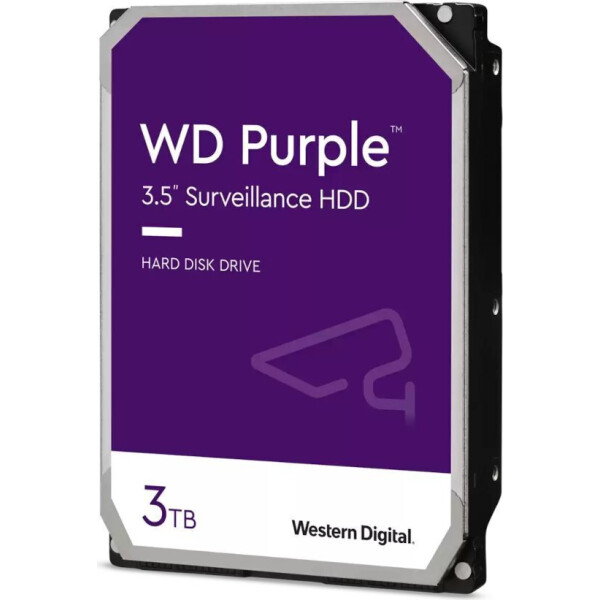 Western Digital Purple 3TB HDD Σκληρός Δίσκος 3.5 SATA III 5400rpm με 256MB Cache για Καταγραφικό Κωδικός WD33PURZ