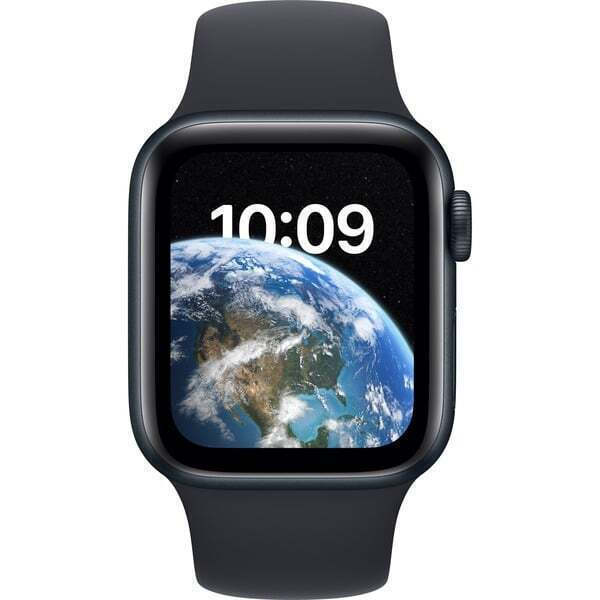 Apple Watch SE 2022 Cellular Aluminium 40mm Αδιάβροχο με eSIM και Παλμογράφο Midnight with Midnight Sport Band