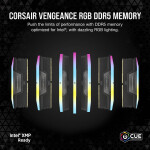 Corsair Vengeance RGB DDR5 64GB RAM με 4x16GB Modules και Ταχύτητα 6200 για Desktop Κωδικός CMH64GX5M4B6200C32