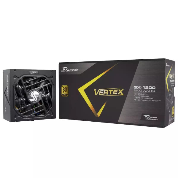 Seasonic Vertex GX 1200W Μαύρο Τροφοδοτικό Υπολογιστή Full Modular 80 Plus Gold