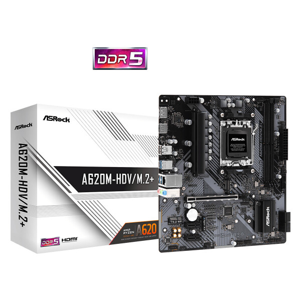 ASRock A620M-HDV/M.2 Motherboard Micro ATX με AMD AM5 Socket 90-MXBLK0-A0UAYZ