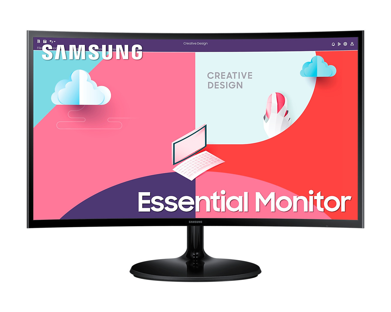 Samsung S24C360EAU VA Curved Monitor 24 FHD 1920x1080 με Χρόνο Απόκρισης 4ms GTG