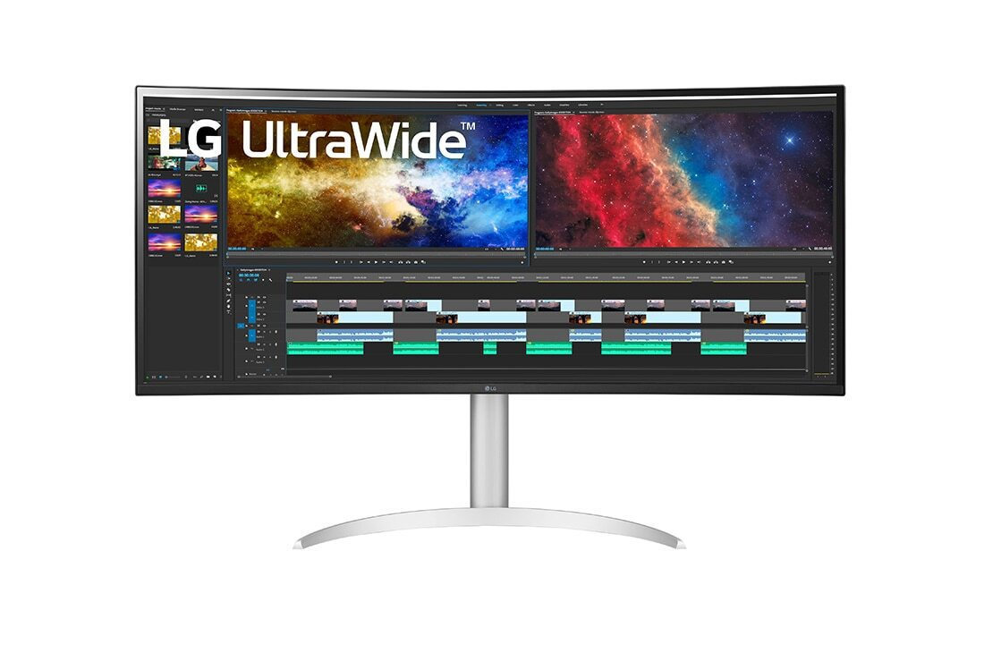 LG Ultrawide Ultrawide IPS HDR Curved Monitor 37.5 QHD 3840x1600 με Χρόνο Απόκρισης 5ms GTG