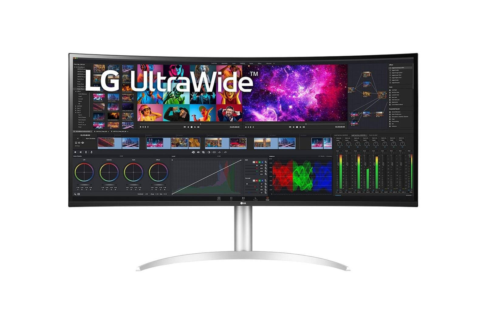 LG 40WP95XP-W Ultrawide IPS HDR Curved Monitor 39.7 5120x2160 με Χρόνο Απόκρισης 5ms GTG