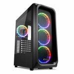 Sharkoon TK5M Gaming Midi Tower Κουτί Υπολογιστή με Πλαϊνό Παράθυρο και RGB Φωτισμό Μαύρο