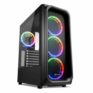 Sharkoon TK5M Gaming Midi Tower Κουτί Υπολογιστή με Πλαϊνό Παράθυρο και RGB Φωτισμό Μαύρο