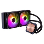 CoolerMaster Masterliquid ML240L Core Υδρόψυξη Επεξεργαστή Διπλού Ανεμιστήρα 120mm για Socket AM4/AM5/1700/1200/115x με ARGB Φωτισμό