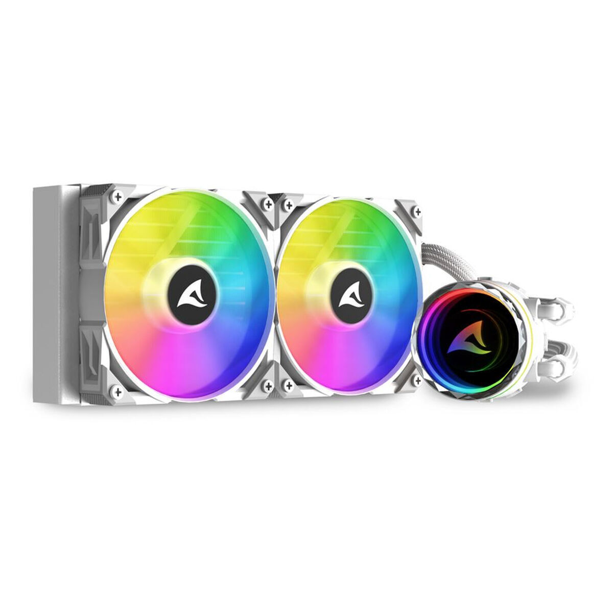 Sharkoon S80 RGB Υδρόψυξη Επεξεργαστή Διπλού Ανεμιστήρα 120mm για Socket AM4/AM5/1700/1200/115x Λευκή