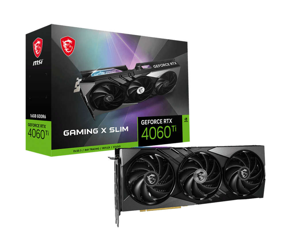 MSI GeForce RTX 4060 Ti 16GB GDDR6 Gaming X Slim Κάρτα Γραφικών Κωδικός V517-002R