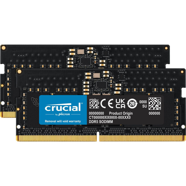 Crucial DDR5 16GB RAM με 2x8GB Modules και Ταχύτητα 5600 για Laptop Κωδικός CT2K8G56C46S5