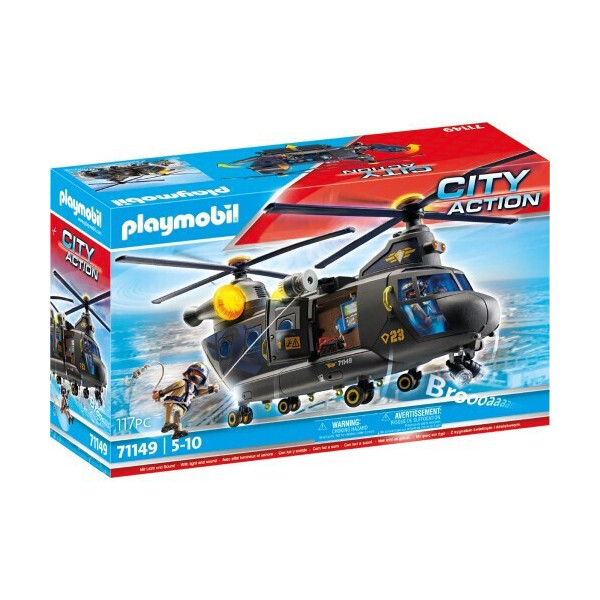 Playmobil City Action Ελικόπτερο Ειδικών Δυνάμεων Με Δύο Έλικες για 5-10 ετών