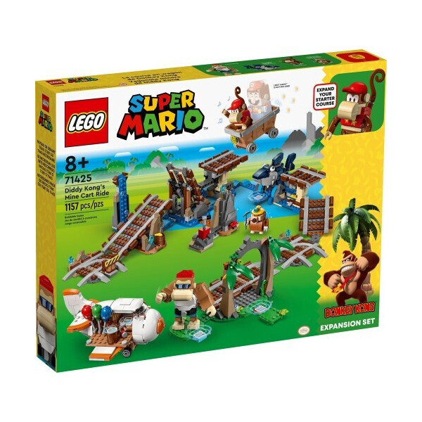 LEGO Super Mario Diddy Kongs Mine Cart Ride Expansion Set για 8 ετών Ετών Κωδικός 71425